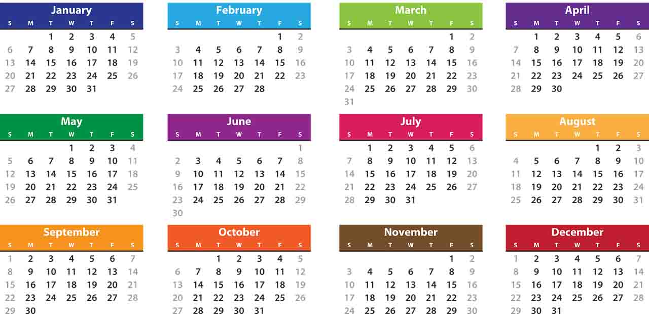 different calendars