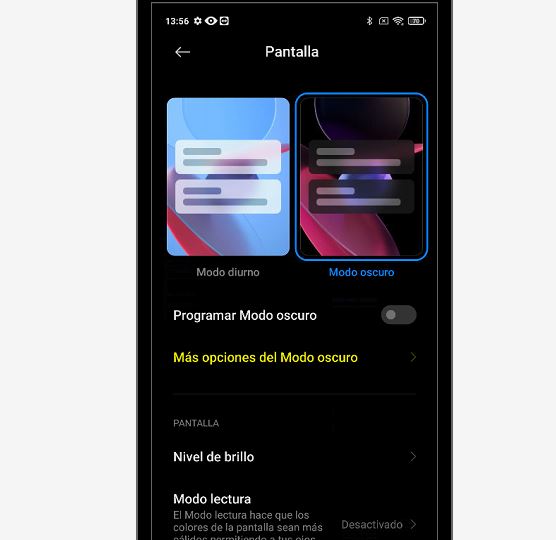 miui dark mode options