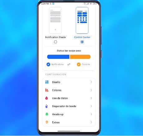 xiaomi control center colors