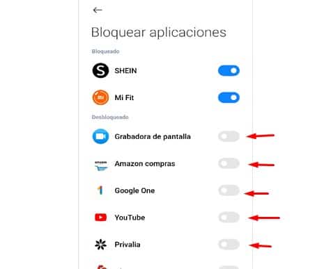 lock apps on xiaomi