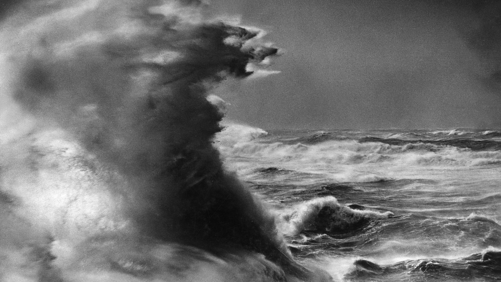 A photo of the North Sea, near Helgoland, Germany, taken in 1936.