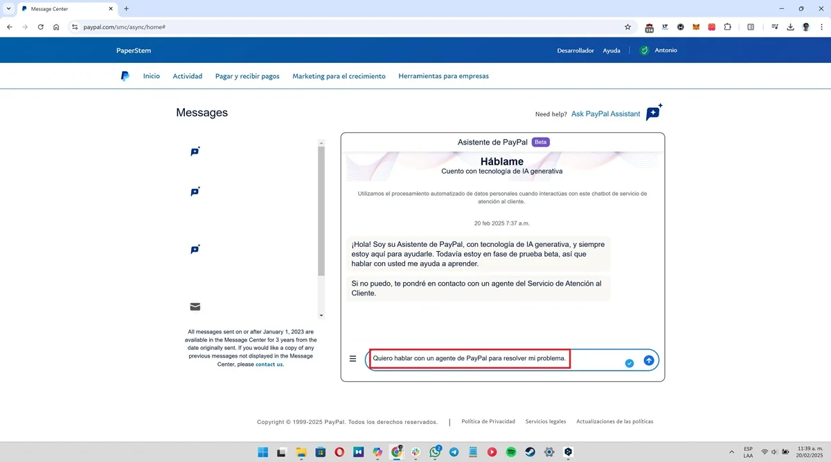 Request support