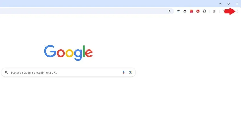 Chrome menu