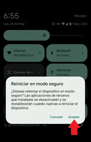 Activate safe mode