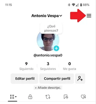 Tiktok menu
