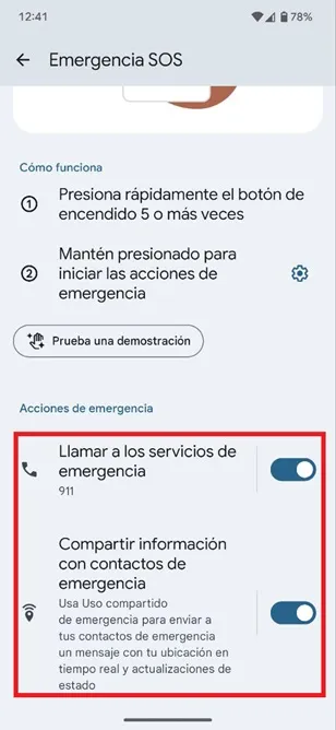 Activate option