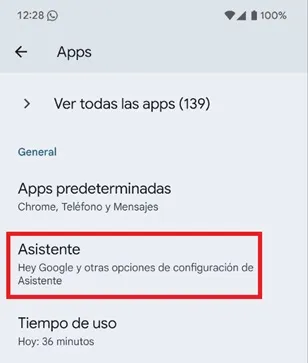 Assistant options