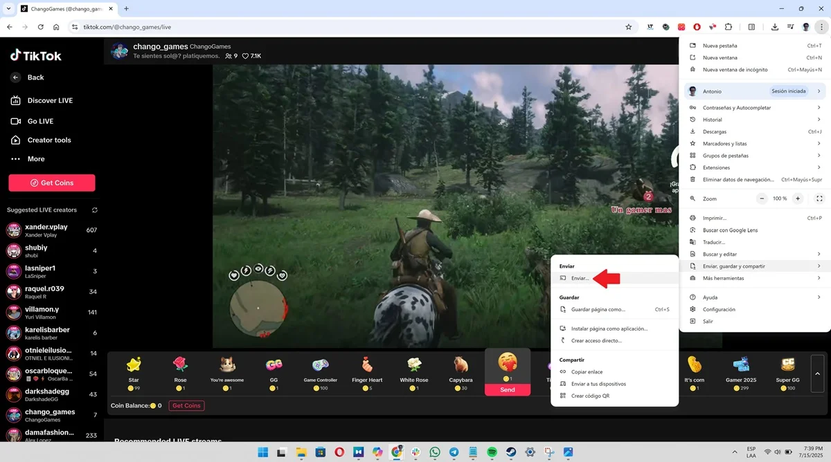 Transmit video
