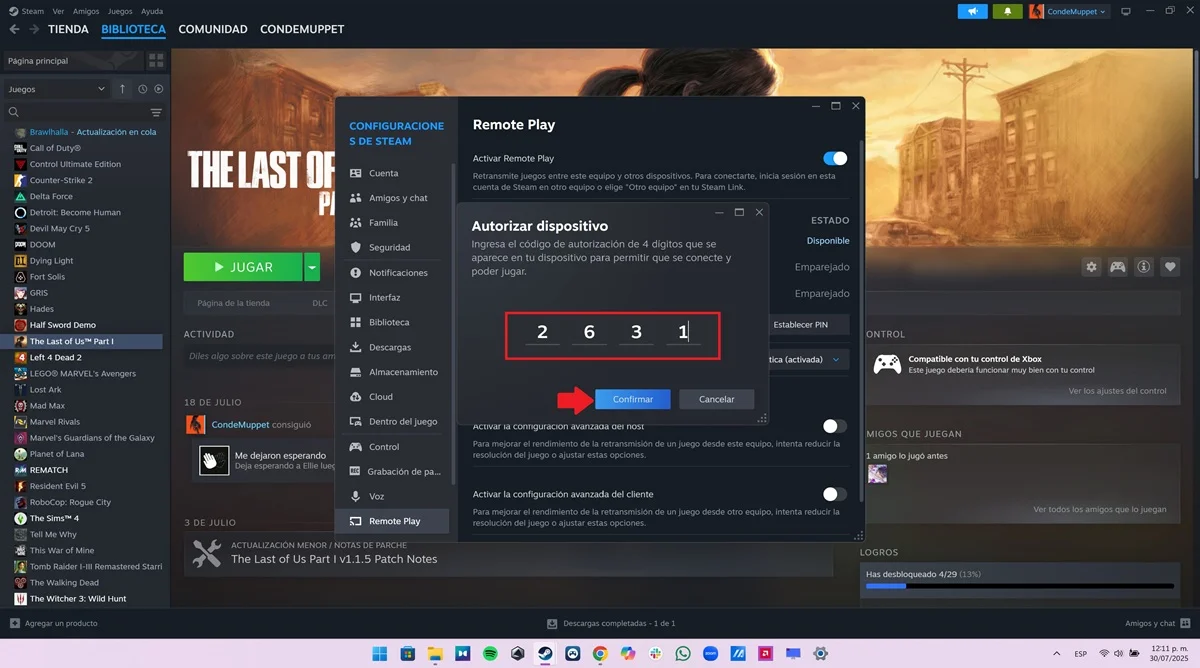 Steam code
