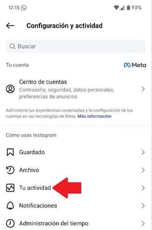 Activity in the app
