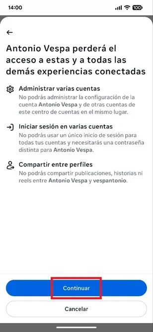 Confirm action