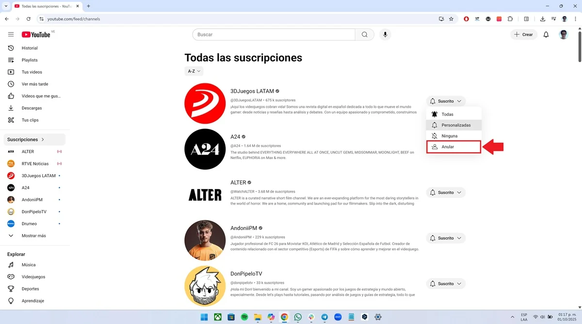 Unsubscribe