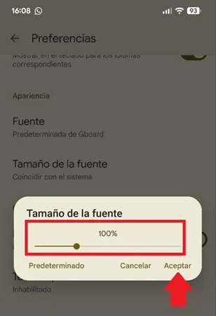 Increase font size