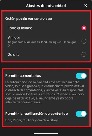 TikTok Settings