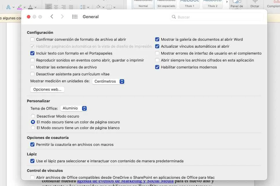 Office Mac Dark Mode