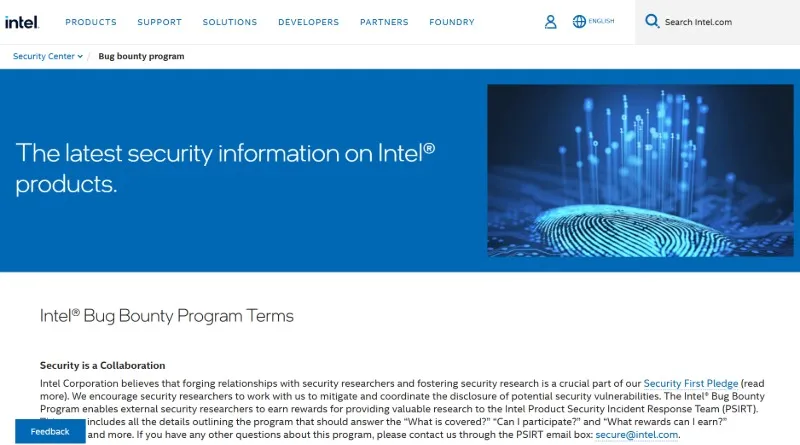 Intel security bug bounty program