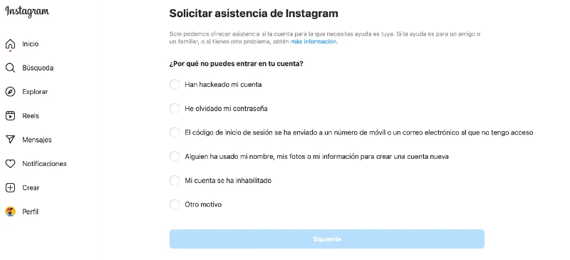 Instagram recover account