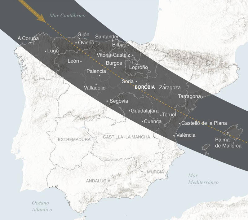 The best view of the eclipse in Spain will be in these regions.