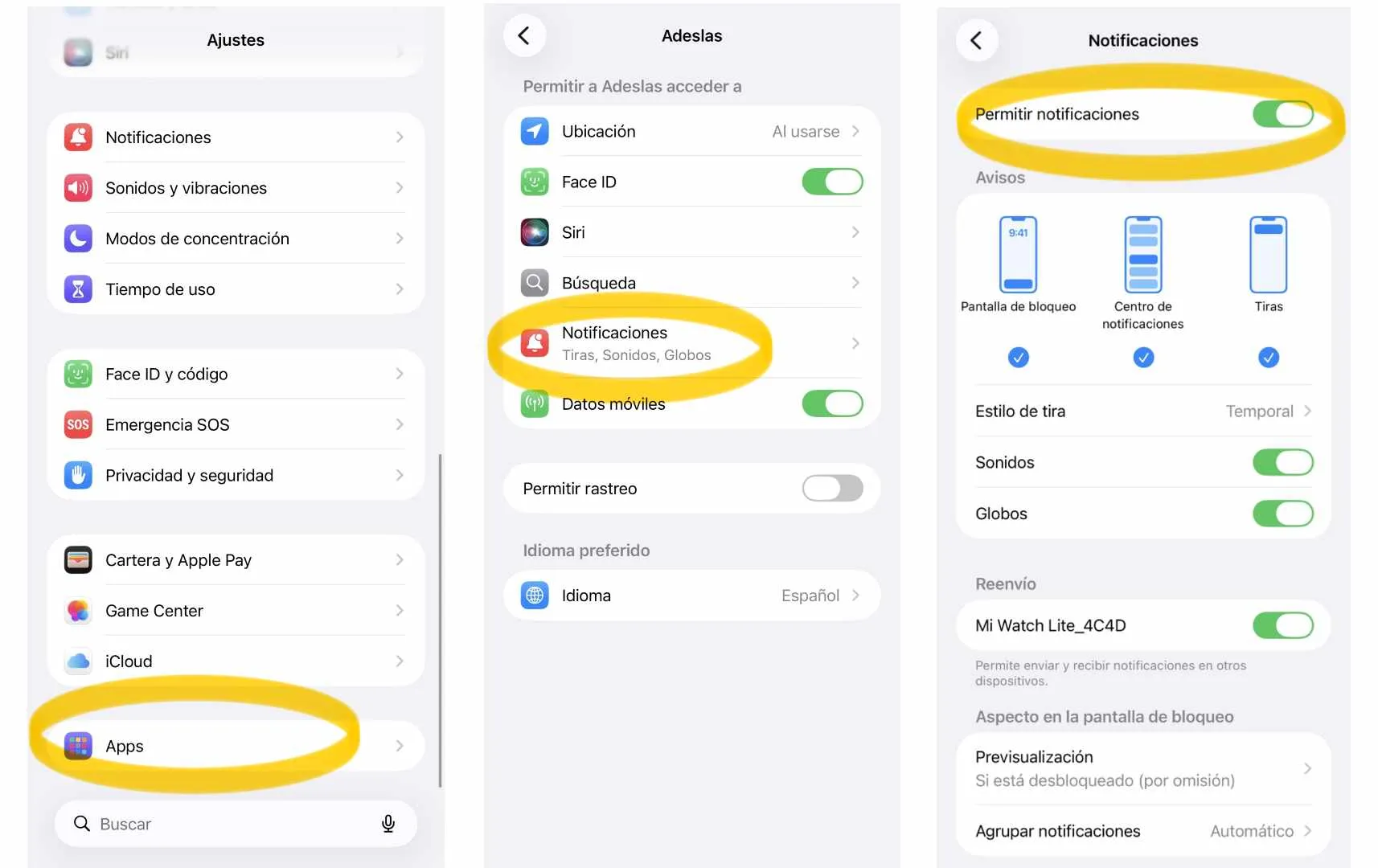 iOS notifications disable