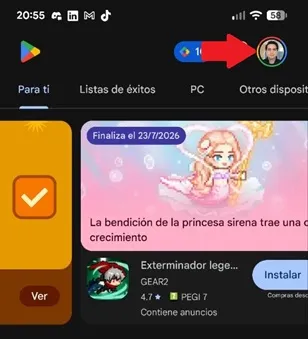 Play Store Menu