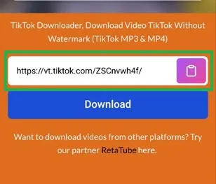 Paste link